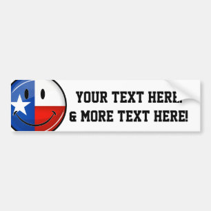 Autocollant De Voiture Drapeau de sourire du Texas