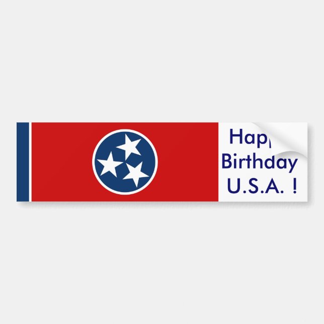 Autocollant De Voiture Drapeau de Sticker du Tennessee (Devant)