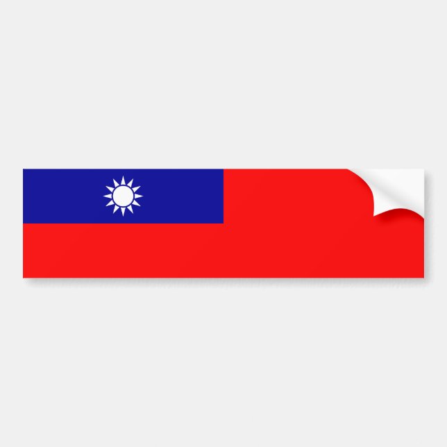 Autocollant De Voiture Drapeau de Taïwan (Devant)