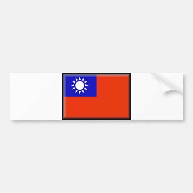 Autocollant De Voiture Drapeau de Taïwan (Devant)
