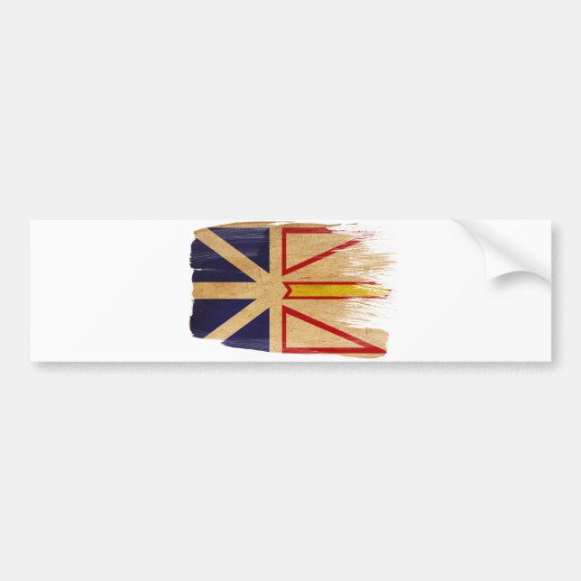 Autocollant De Voiture Drapeau de Terre-Neuve (Devant)