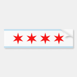 Autocollant De Voiture Drapeau de ville de Chicago