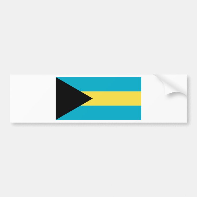 Autocollant De Voiture Drapeau des Bahamas (Devant)