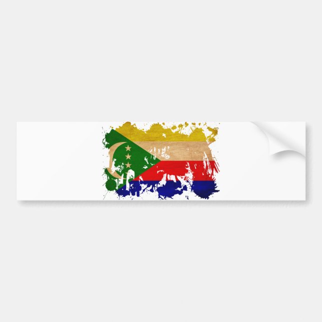 Autocollant De Voiture Drapeau des Comores (Devant)