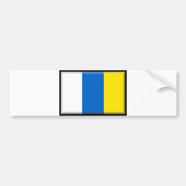Autocollant De Voiture Drapeau des Îles Canaries (Devant)