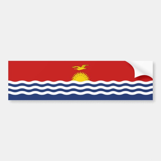 Autocollant De Voiture Drapeau des Kiribati (Devant)