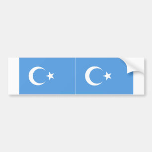Autocollant De Voiture Drapeau des Ouïghours du Turkestan oriental