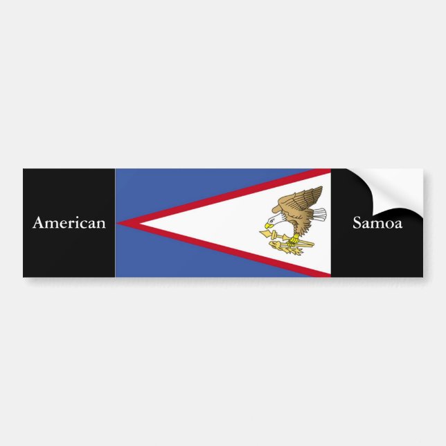 Autocollant De Voiture Drapeau des Samoa américaines (Devant)