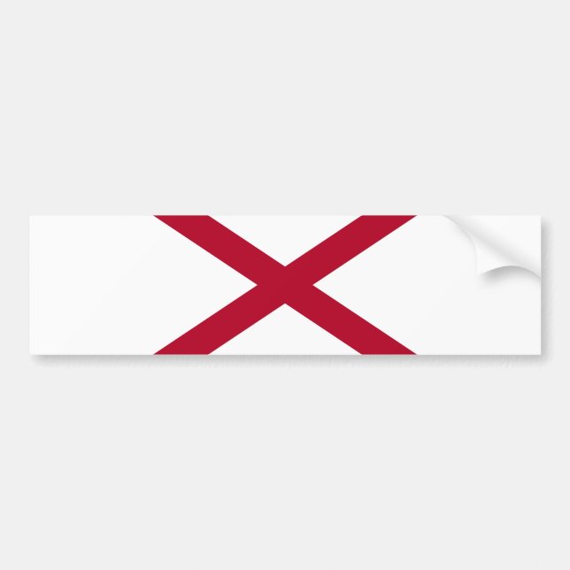 Autocollant De Voiture Drapeau d'État de l'Alabama (Devant)