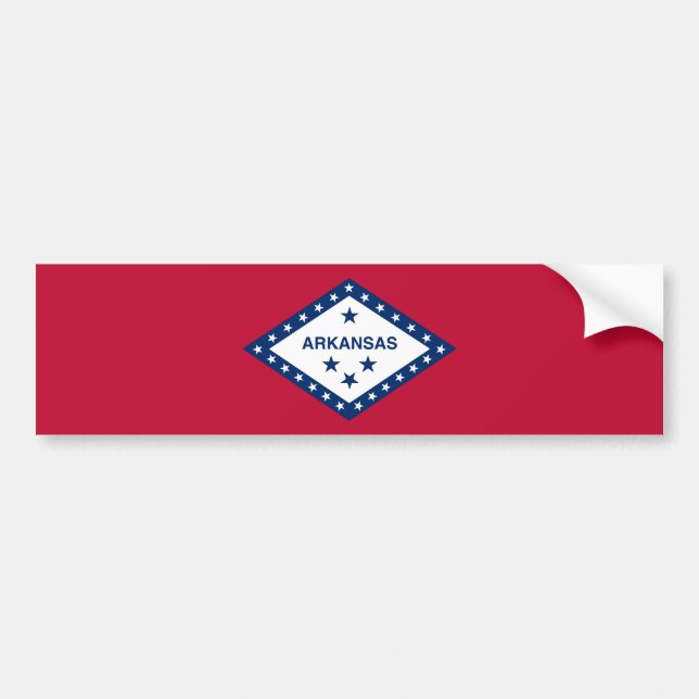 Autocollant De Voiture Drapeau d'État de l'Arkansas (Devant)