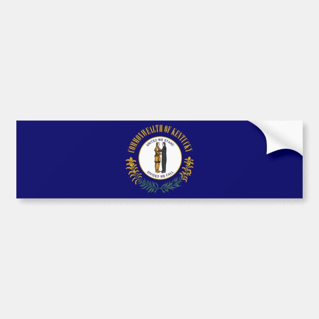 Autocollant De Voiture Drapeau d'État du Kentucky (Devant)