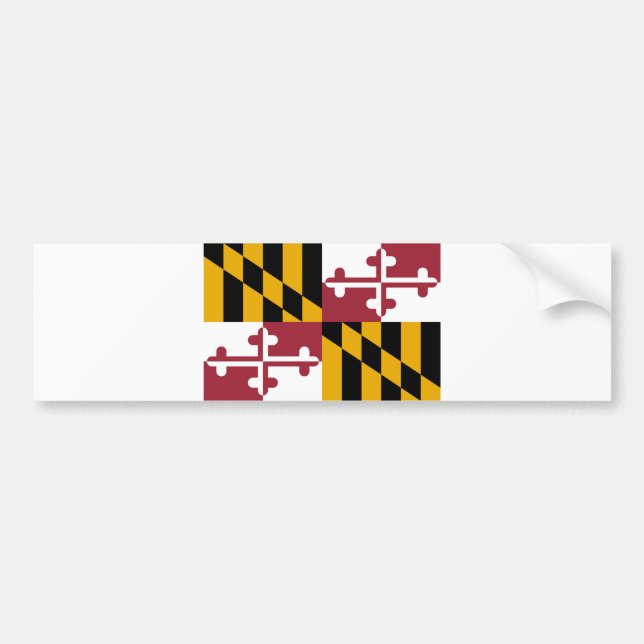 Autocollant De Voiture Drapeau d'État du Maryland (Devant)