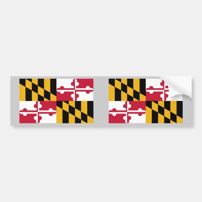 Autocollant De Voiture Drapeau d'état du Maryland (Devant)