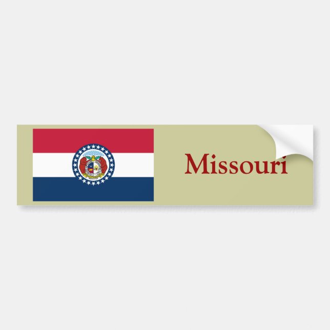 Autocollant De Voiture Drapeau d'état du Missouri (Devant)