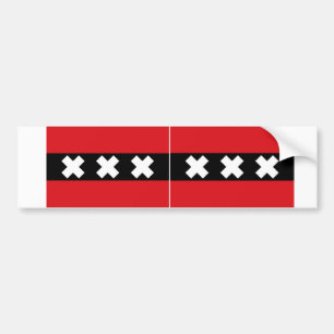 Autocollant De Voiture Drapeau DEUX d'Amsterdam