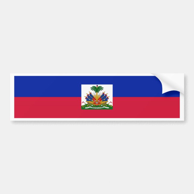 Autocollant De Voiture Drapeau d'Haïti (Devant)
