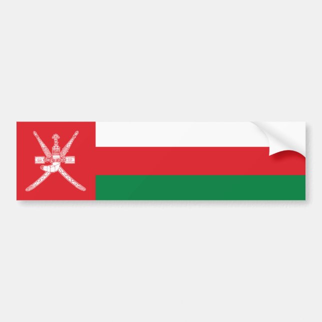 Autocollant De Voiture Drapeau d'Oman (Devant)