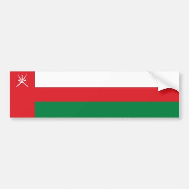 Autocollant De Voiture Drapeau d'Oman (Devant)