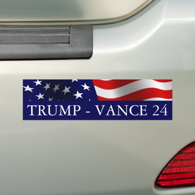 Autocollant De Voiture Drapeau Donald Trump JD Vance 2024 États-Unis (En voiture)