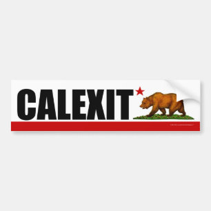 Autocollant De Voiture Drapeau d'ours de CALEXIT la Californie