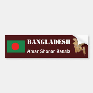 Autocollant De Voiture Drapeau du Bangladesh + Adhésif pour pare-chocs d