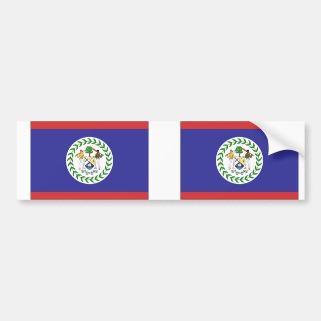 Autocollant De Voiture Drapeau du Belize (Devant)
