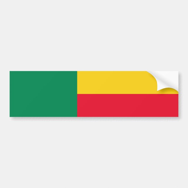 Autocollant De Voiture Drapeau du Bénin patriotique (Devant)