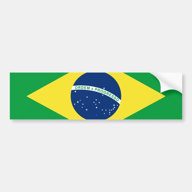 Autocollant De Voiture drapeau du Brésil (Devant)