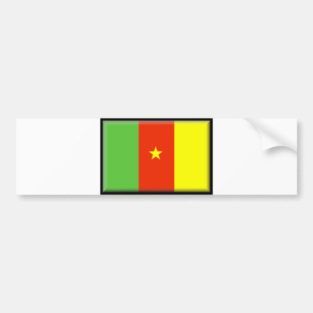 Autocollant De Voiture Drapeau du Cameroun (Devant)