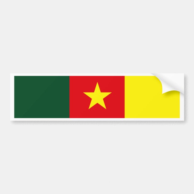 Autocollant De Voiture Drapeau du Cameroun (Devant)
