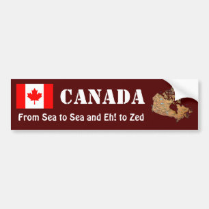 Autocollant De Voiture Drapeau du Canada + Adhésif pour pare-chocs de