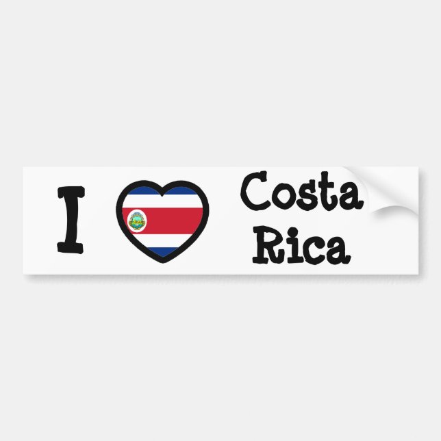 Autocollant De Voiture Drapeau du Costa Rica (Devant)