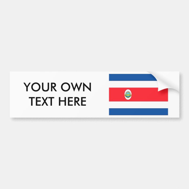 Autocollant De Voiture Drapeau du Costa Rica (Devant)