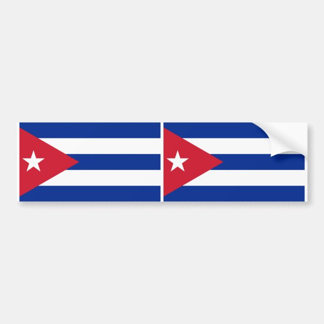 Autocollant De Voiture Drapeau du Cuba (Devant)