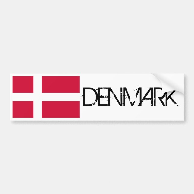 Autocollant De Voiture Drapeau du Danemark (Devant)
