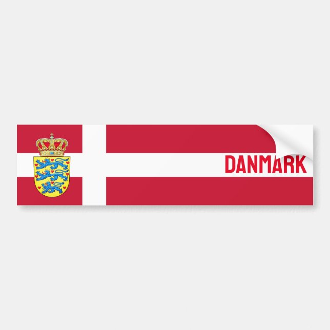 Autocollant De Voiture Drapeau du Danemark (Devant)