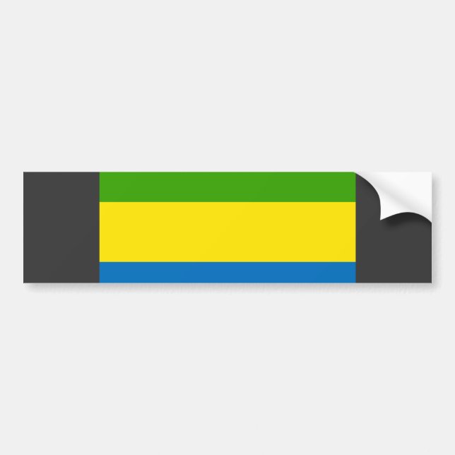 Autocollant De Voiture Drapeau du Gabon (Devant)