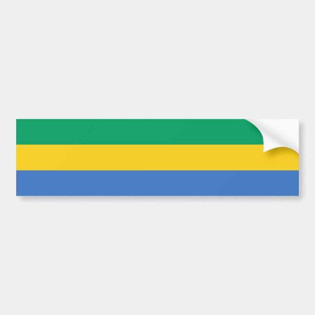 Autocollant De Voiture Drapeau du Gabon (Devant)