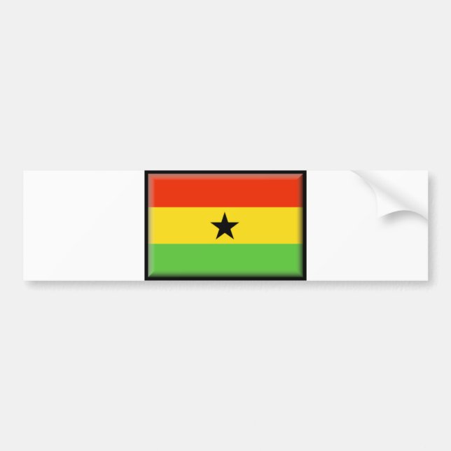 Autocollant De Voiture Drapeau du Ghana (Devant)