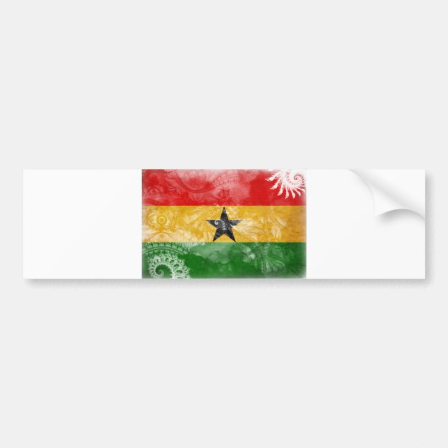 Autocollant De Voiture Drapeau du Ghana (Devant)