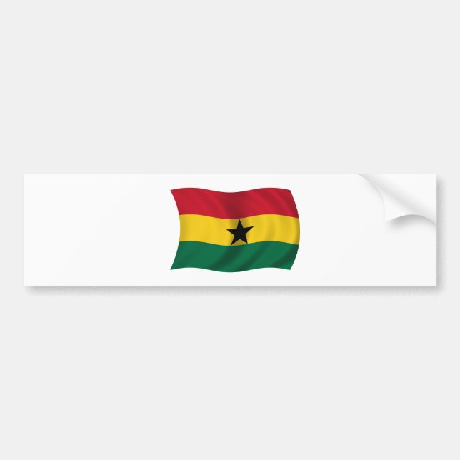 Autocollant De Voiture Drapeau du Ghana (Devant)