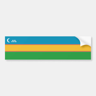 Autocollant De Voiture Drapeau du Karakalpakstan