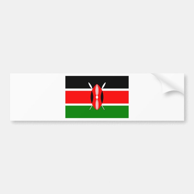 Autocollant De Voiture Drapeau du Kenya (Devant)