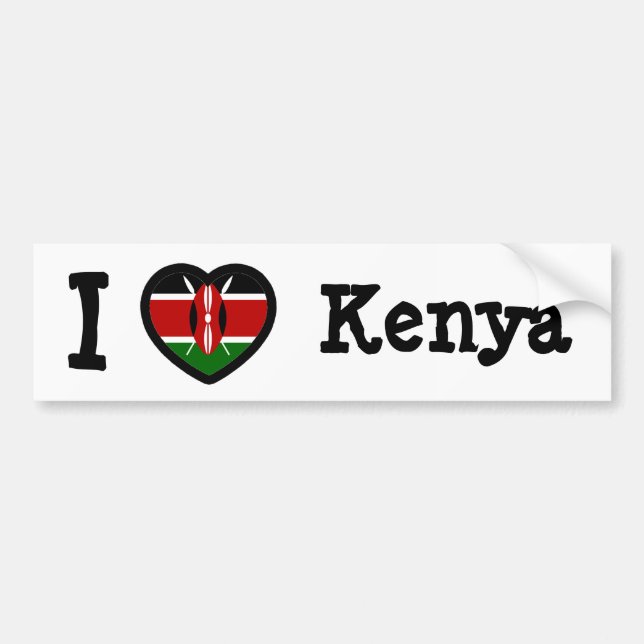 Autocollant De Voiture Drapeau du Kenya (Devant)