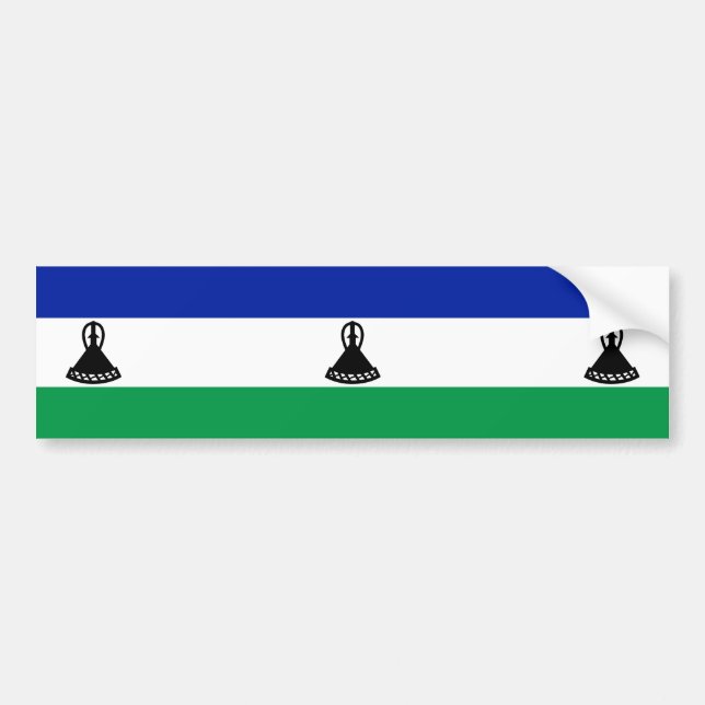 Autocollant De Voiture Drapeau du Lesotho (Devant)
