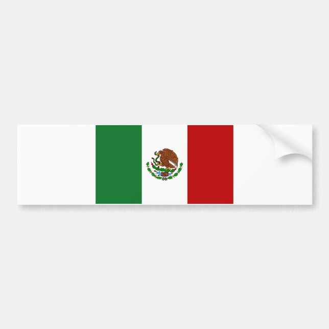 Autocollant De Voiture Drapeau du Mexique (Devant)