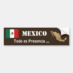 Autocollant De Voiture Drapeau du Mexique + Adhésif pour pare-chocs de