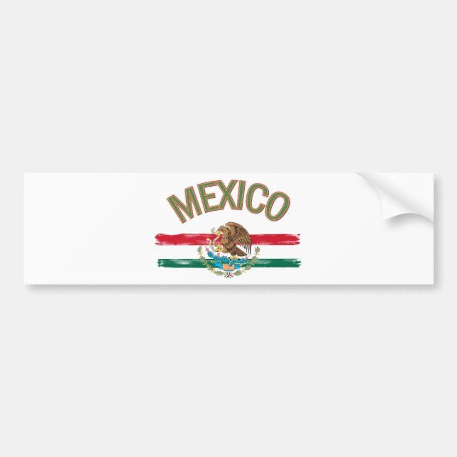 Autocollant De Voiture Drapeau du Mexique de Mexicain (Devant)