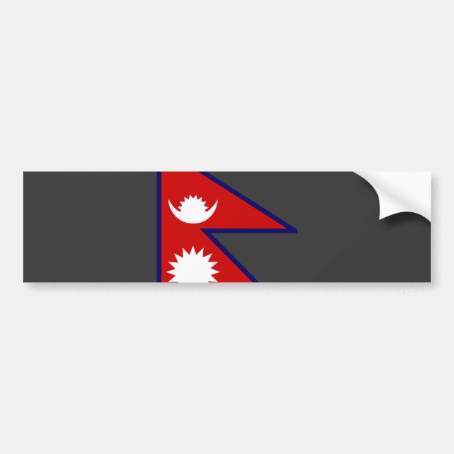Autocollant De Voiture Drapeau du Népal (Devant)