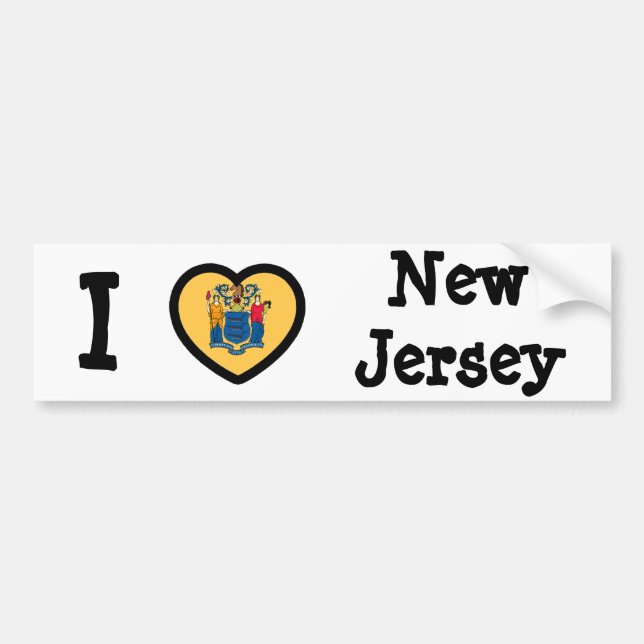Autocollant De Voiture Drapeau du New Jersey (Devant)